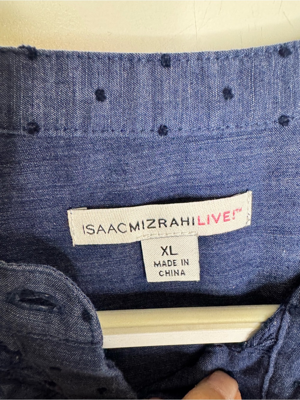Isaac Mizrahi Navy Tunic Top - Picture 2 of 6